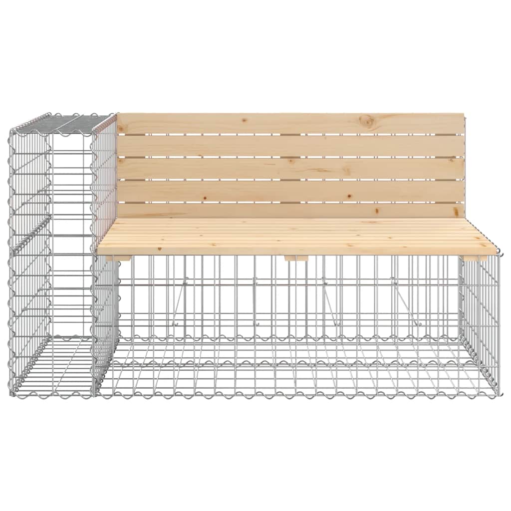 Vrtna klupa s gabionskim dizajnom 244x71x65,5 cm od borovine