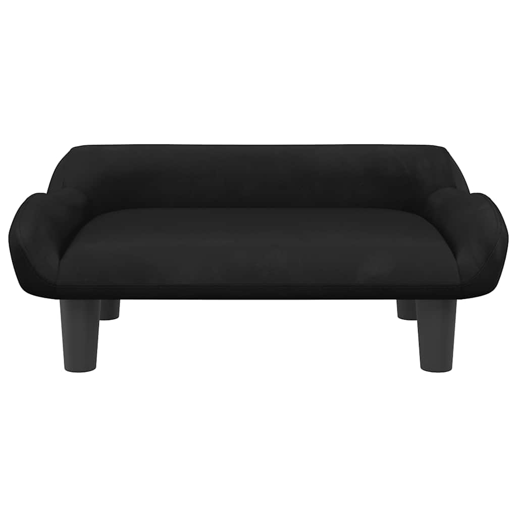 Dječja fotelja crna 70x40x24 cm baršunasta