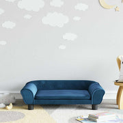 Dječja fotelja plava 70x45x26 cm baršunasta