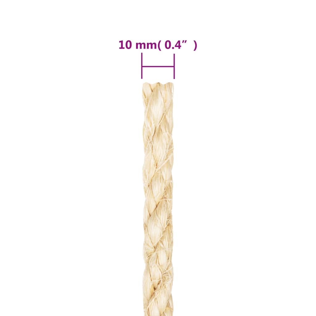 Uže od 100 % sisala 10 mm 25 m
