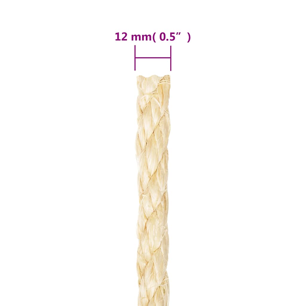 Uže od 100 % sisala 12 mm 25 m