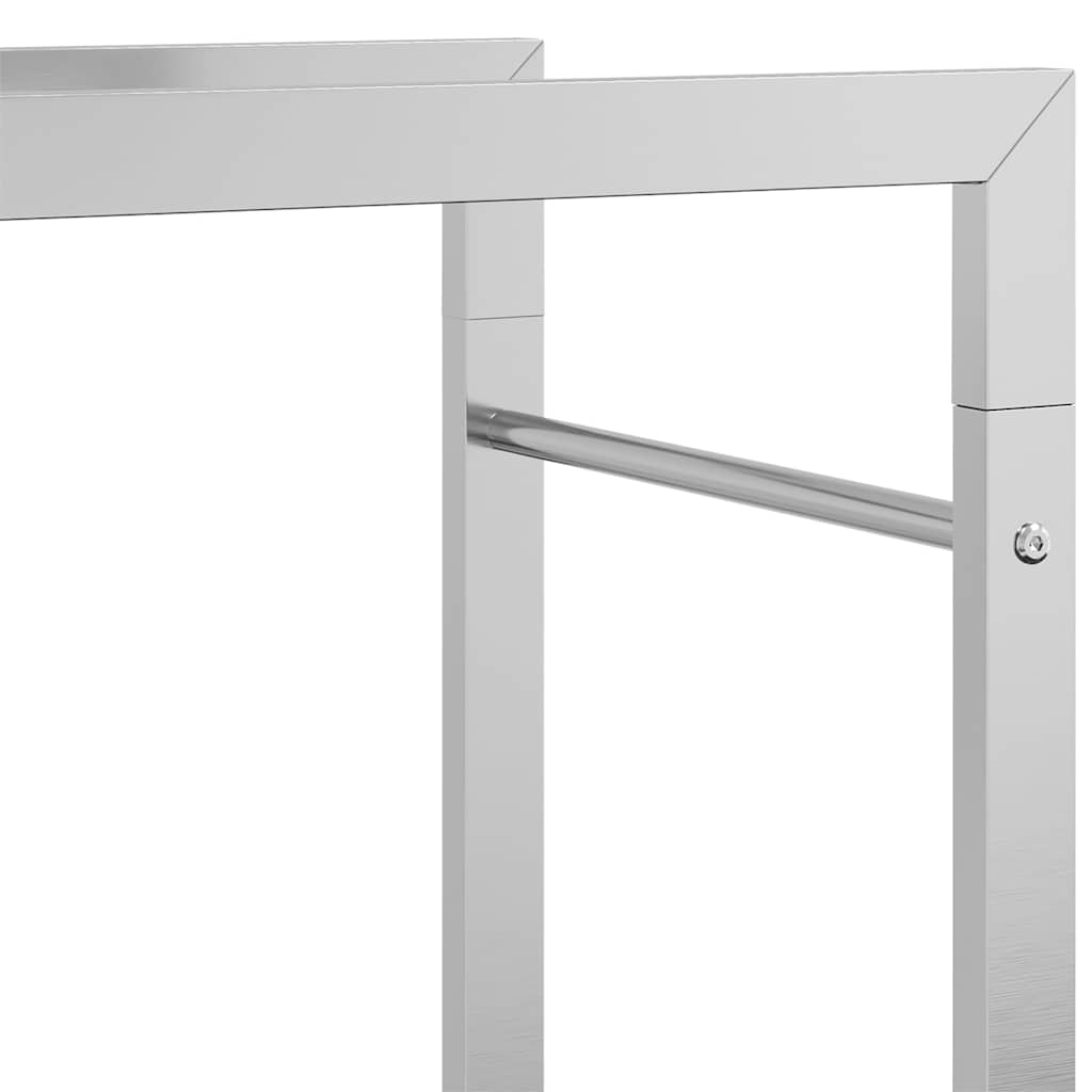 Stalak za drva za ogrjev 50x28x94 cm od nehrđajućeg čelika