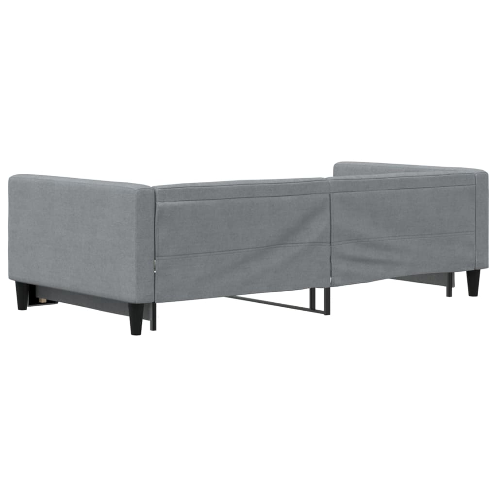 Dnevni krevet na razvlačenje svjetlosivi 100x200 cm od tkanine