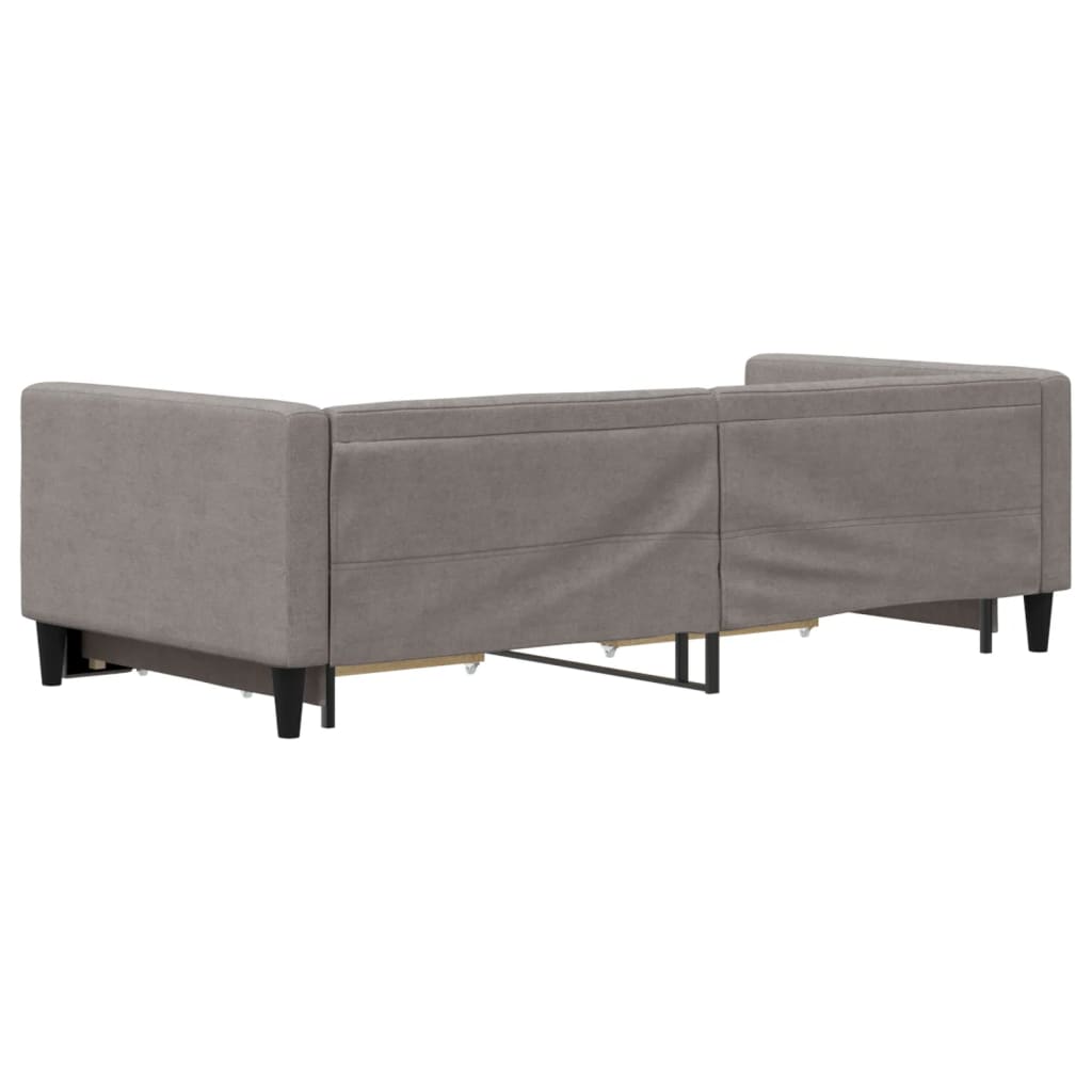 Dnevni krevet na razvlačenje smeđesivi 90 x 200 cm od tkanine