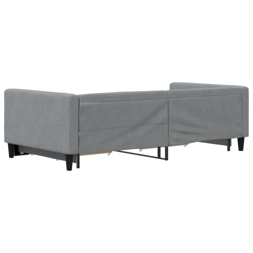 Dnevni krevet na razvlačenje svjetlosivi 100x200 cm od tkanine
