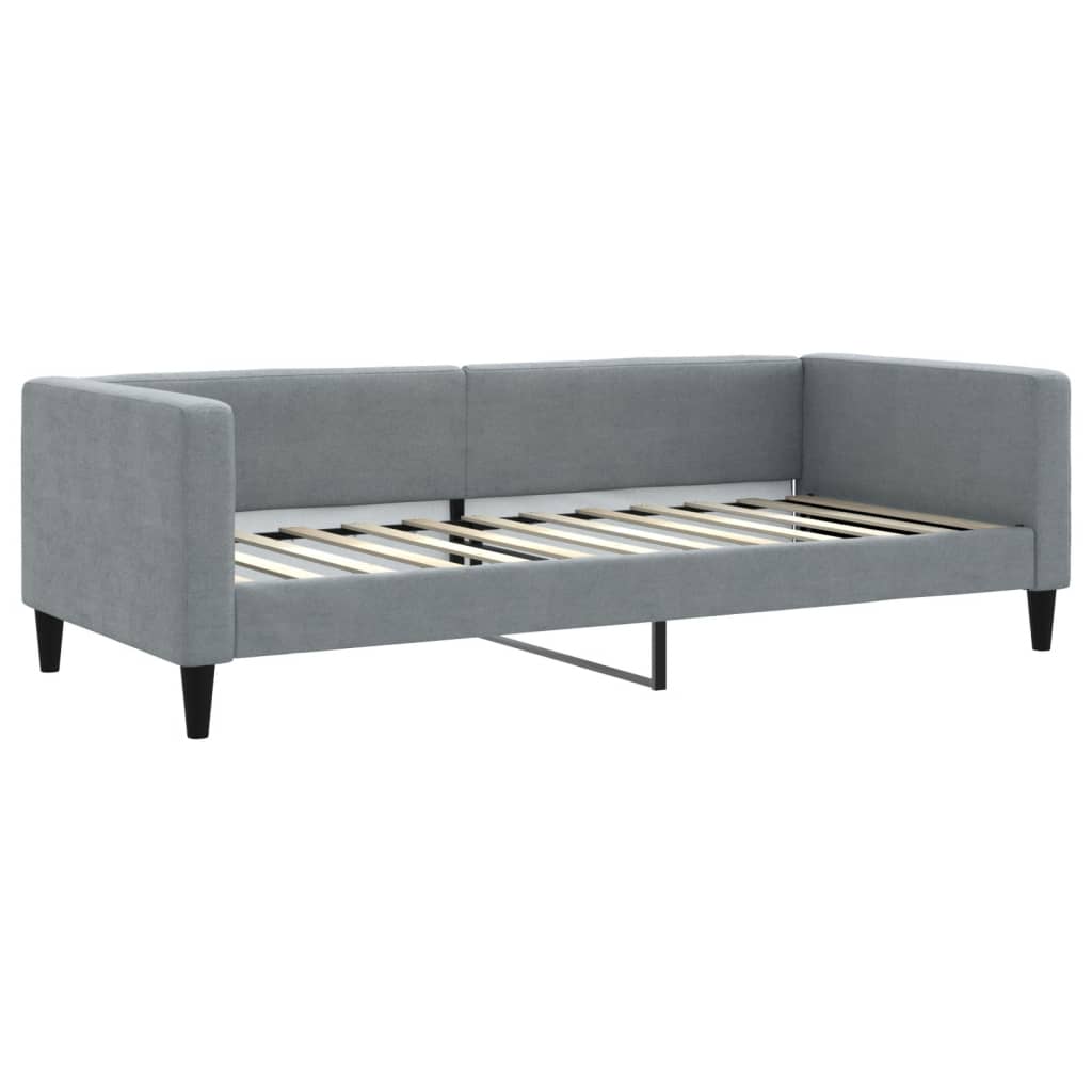 Dnevni krevet na razvlačenje svjetlosivi 100x200 cm od tkanine