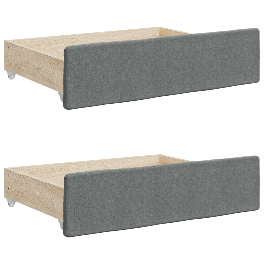 Dnevni krevet na razvlačenje tamnosivi 90 x 190 cm od tkanine