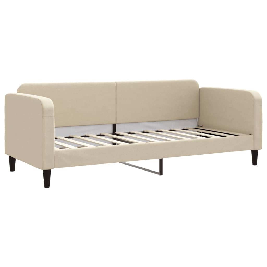 Dnevni krevet na razvlačenje krem 80 x 200 cm od tkanine