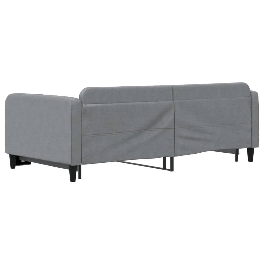 Dnevni krevet na razvlačenje svjetlosivi 100x200 cm od tkanine
