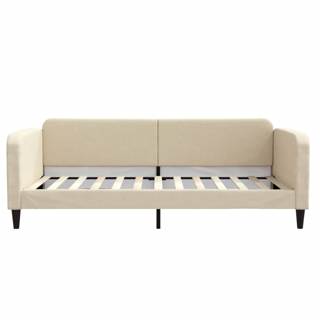 Dnevni krevet na razvlačenje krem 100 x 200 cm od tkanine