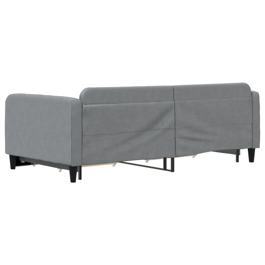 Dnevni krevet na razvlačenje svjetlosivi 100x200 cm od tkanine