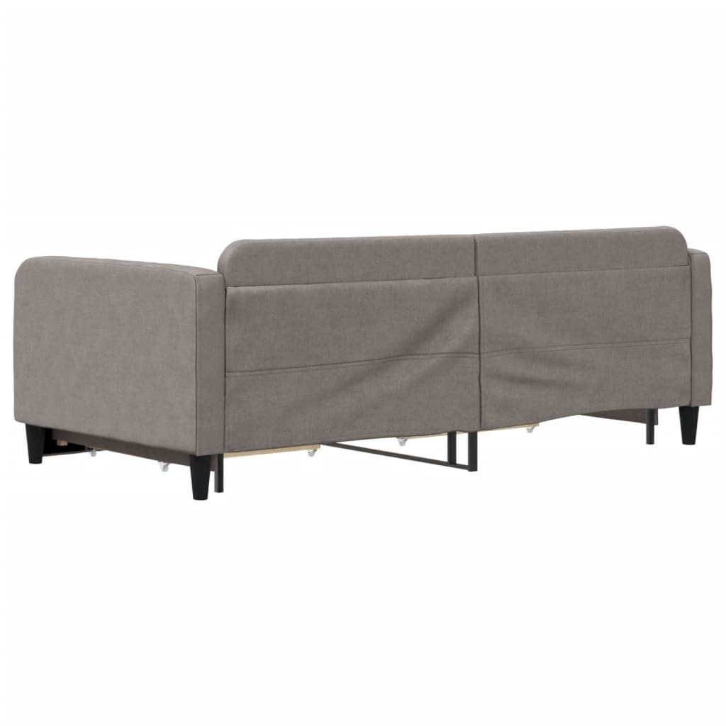 Dnevni krevet na razvlačenje smeđesivi 100 x 200 cm od tkanine