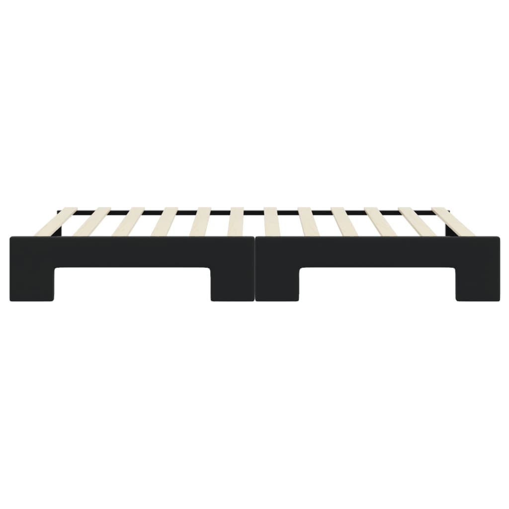 Dnevni krevet na razvlačenje crni 90 x 200 cm baršunasti