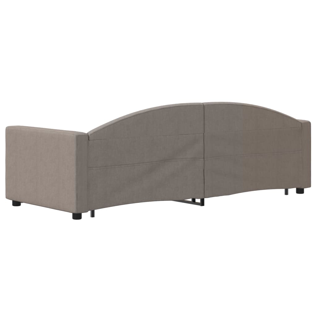 Dnevni krevet na razvlačenje smeđesivi 80 x 200 cm od tkanine