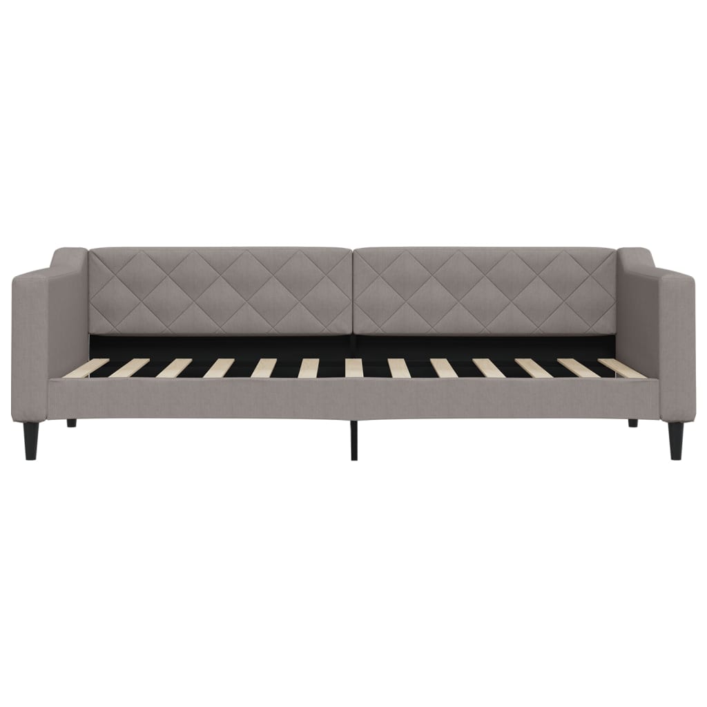 Dnevni krevet s madracem smeđesivi 80 x 200 cm od tkanine