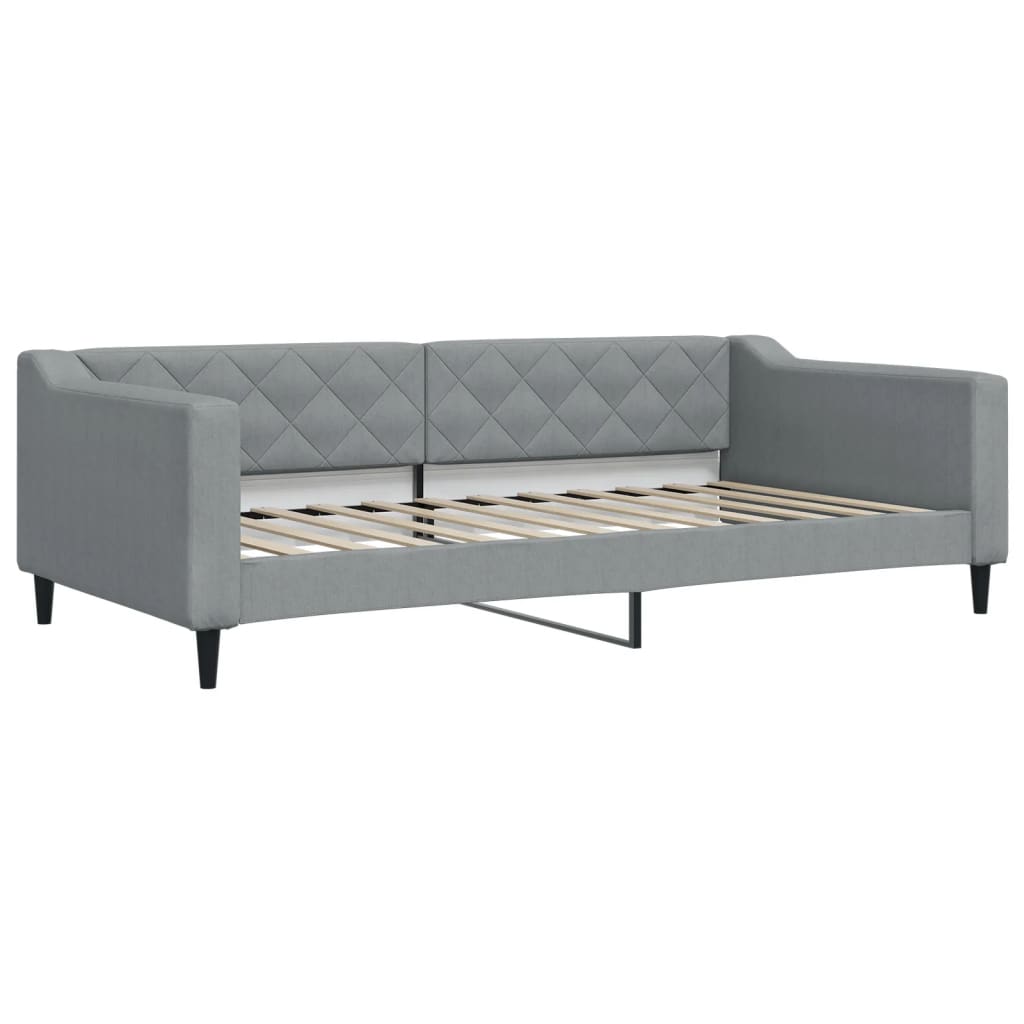 Dnevni krevet na razvlačenje svjetlosivi 100x200 cm od tkanine