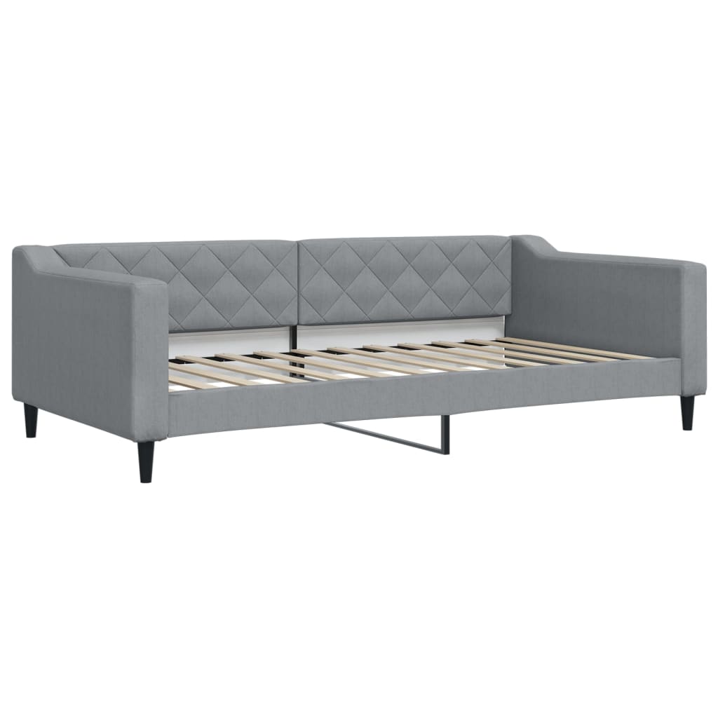 Dnevni krevet na razvlačenje svjetlosivi 100x200 cm od tkanine