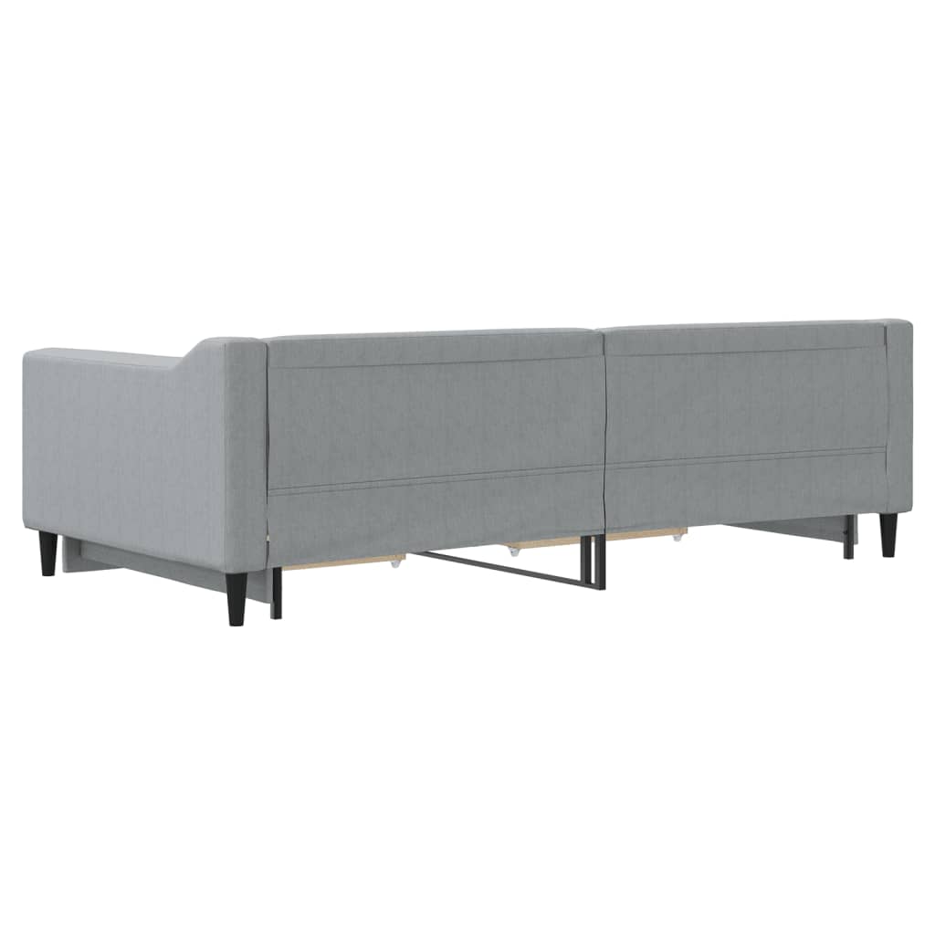 Dnevni krevet na razvlačenje svjetlosivi 100x200 cm od tkanine