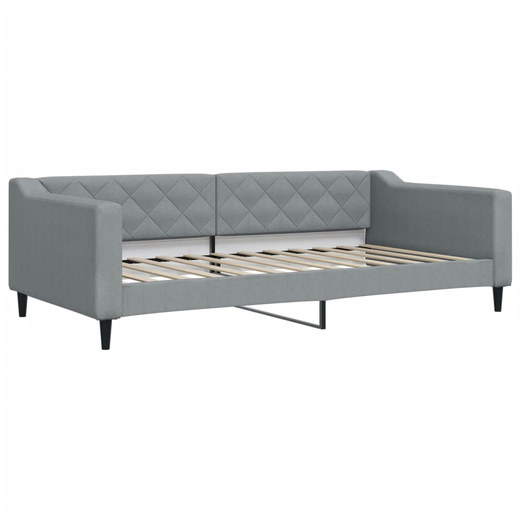 Dnevni krevet na razvlačenje svjetlosivi 100x200 cm od tkanine