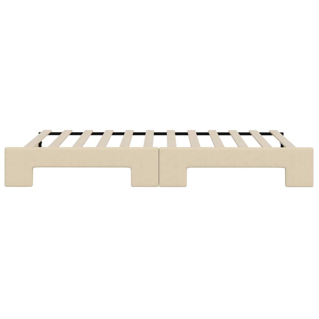 Dnevni krevet na razvlačenje krem 90 x 200 cm od tkanine