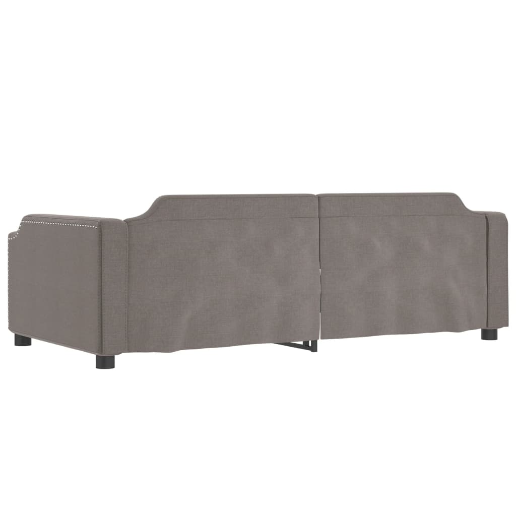 Dnevni krevet na razvlačenje smeđesivi 80 x 200 cm od tkanine