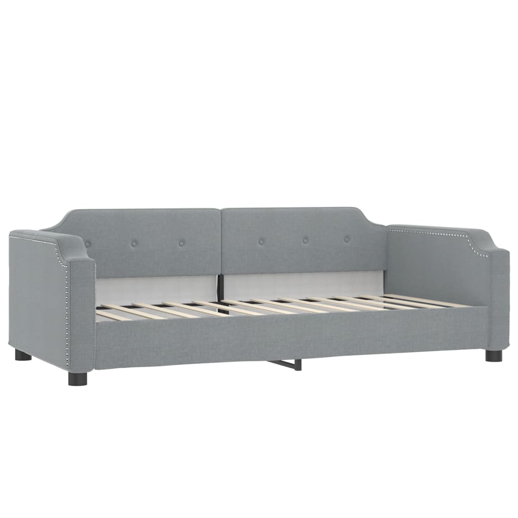 Dnevni krevet na razvlačenje svjetlosivi 100x200 cm od tkanine