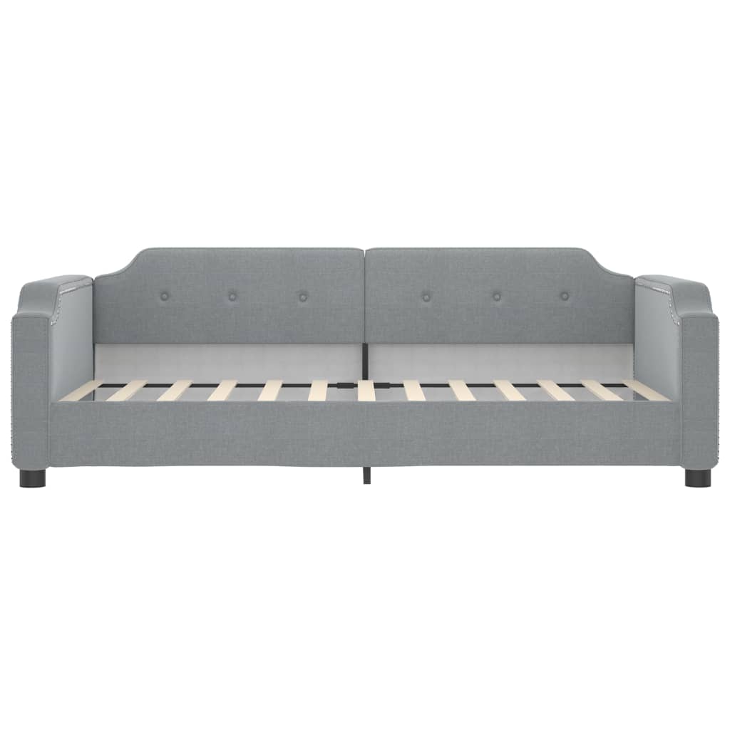 Dnevni krevet na razvlačenje svjetlosivi 100x200 cm od tkanine