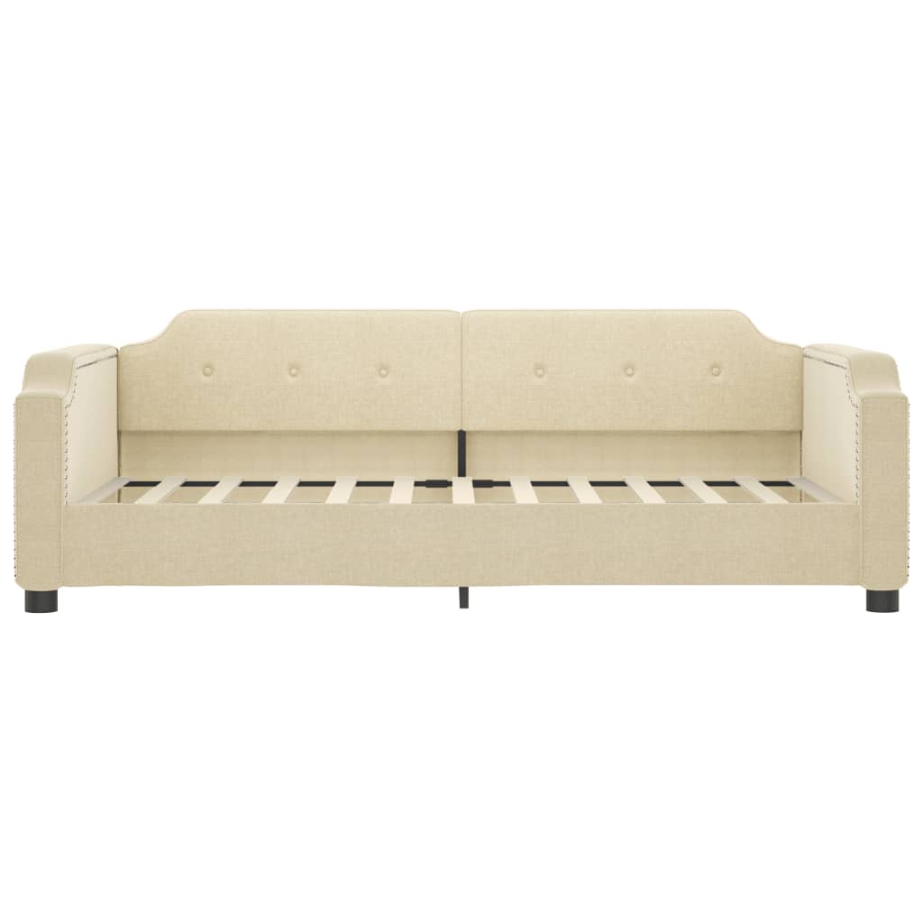 Dnevni krevet na razvlačenje krem 100 x 200 cm od tkanine