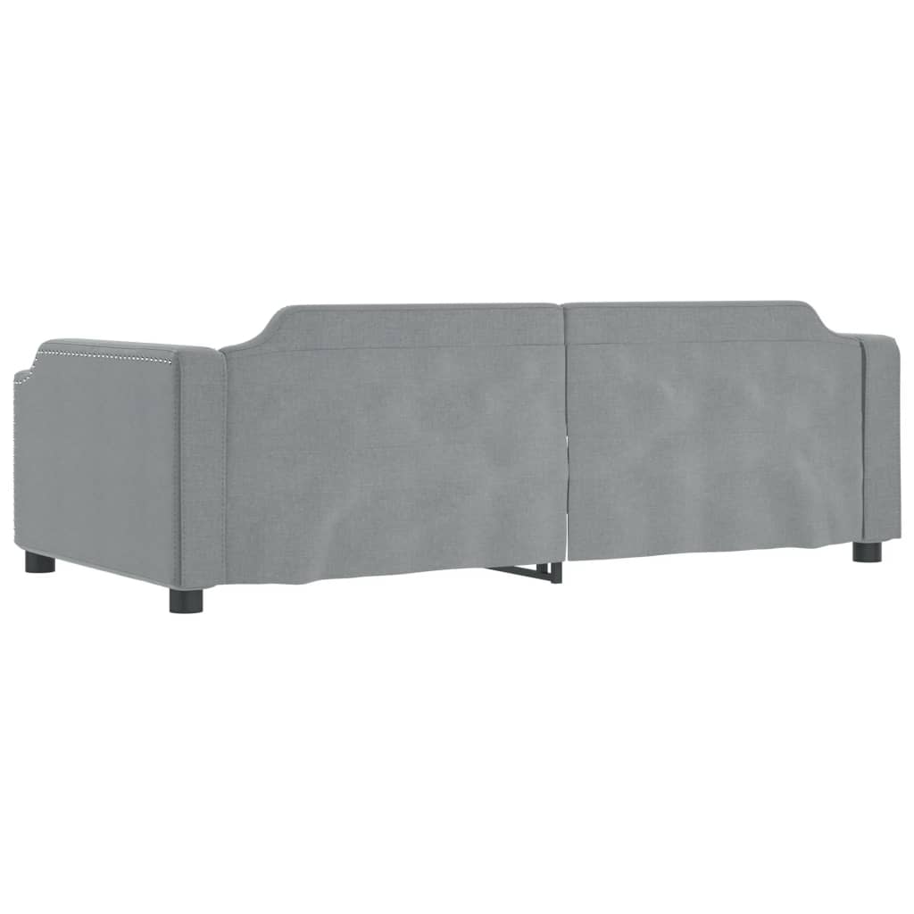 Dnevni krevet na razvlačenje svjetlosivi 80 x 200 cm od tkanine