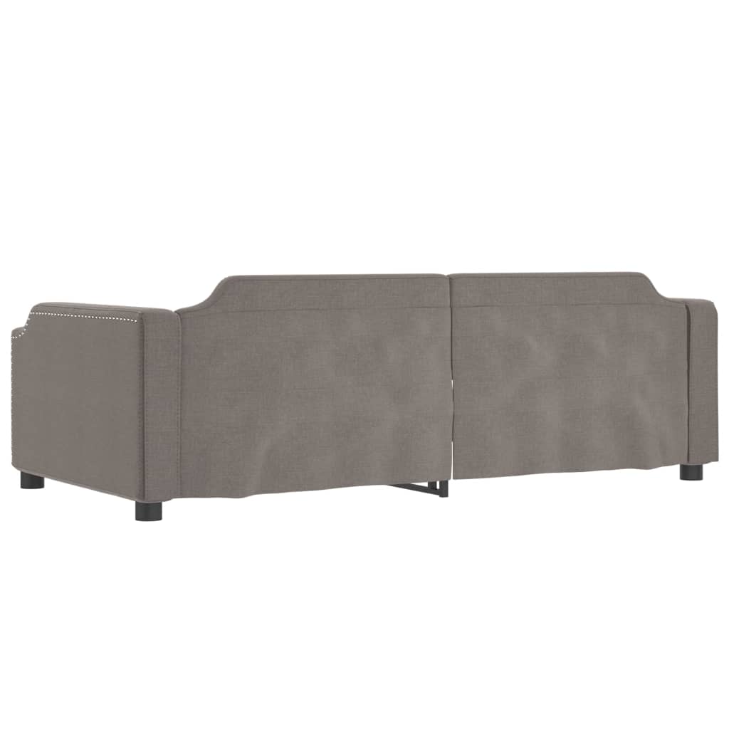 Dnevni krevet na razvlačenje smeđesivi 80 x 200 cm od tkanine