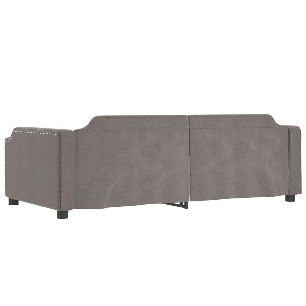 Dnevni krevet na razvlačenje smeđesivi 100 x 200 cm od tkanine