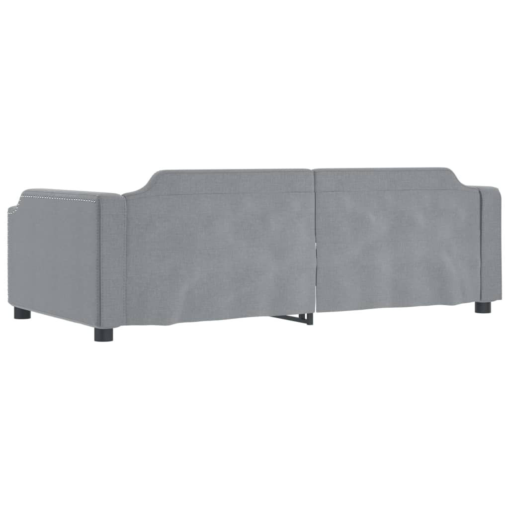 Dnevni krevet na razvlačenje svjetlosivi 90 x 190 cm od tkanine