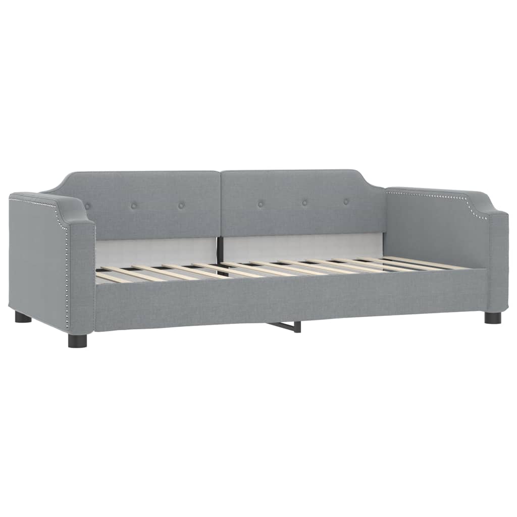 Dnevni krevet na razvlačenje svjetlosivi 100x200 cm od tkanine