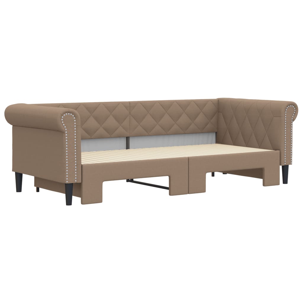 Dnevni krevet na razvlačenje cappuccino 90x200 cm umjetna koža