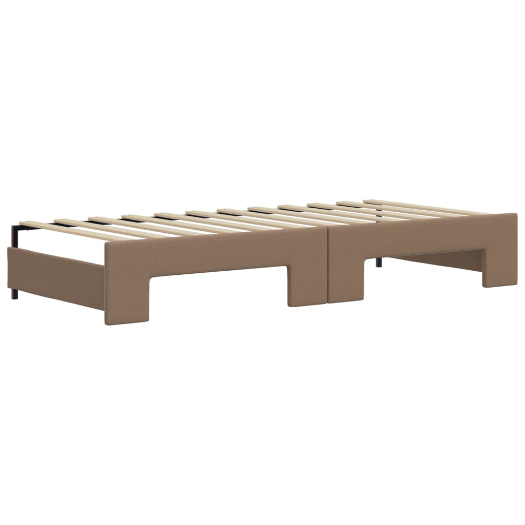 Dnevni krevet na razvlačenje cappuccino 90x200 cm umjetna koža