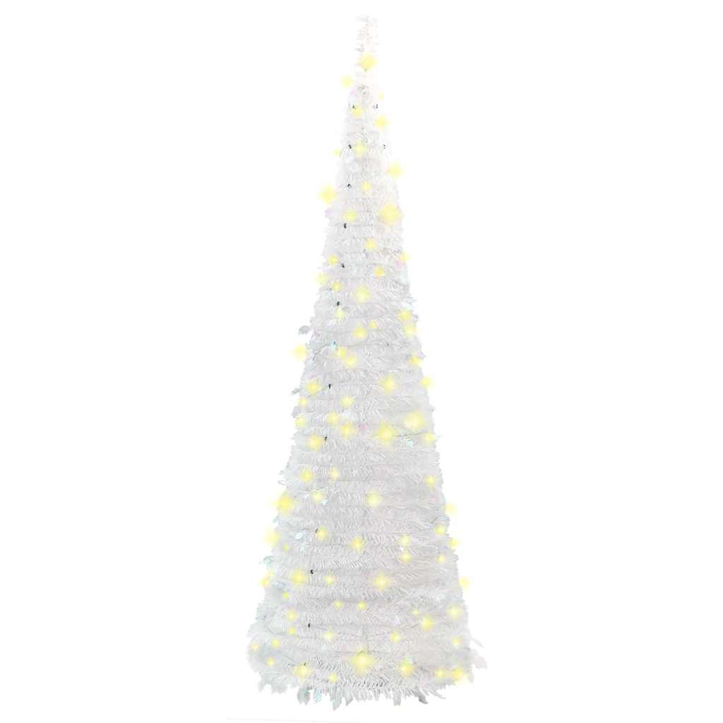 Umjetno božićno drvce 50 LED žarulja bijelo 120 cm