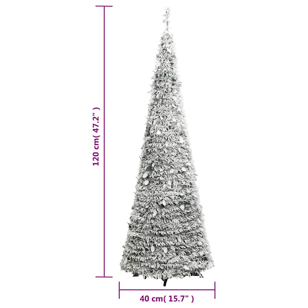 Umjetno božićno drvce sa snijegom 50 LED žarulja 120 cm