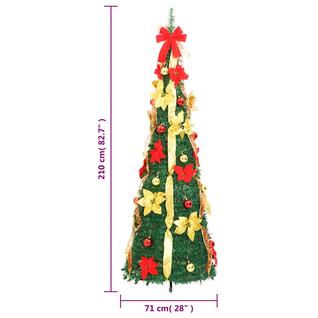 Umjetno božićno drvce 200 LED žarulja zeleno 210 cm