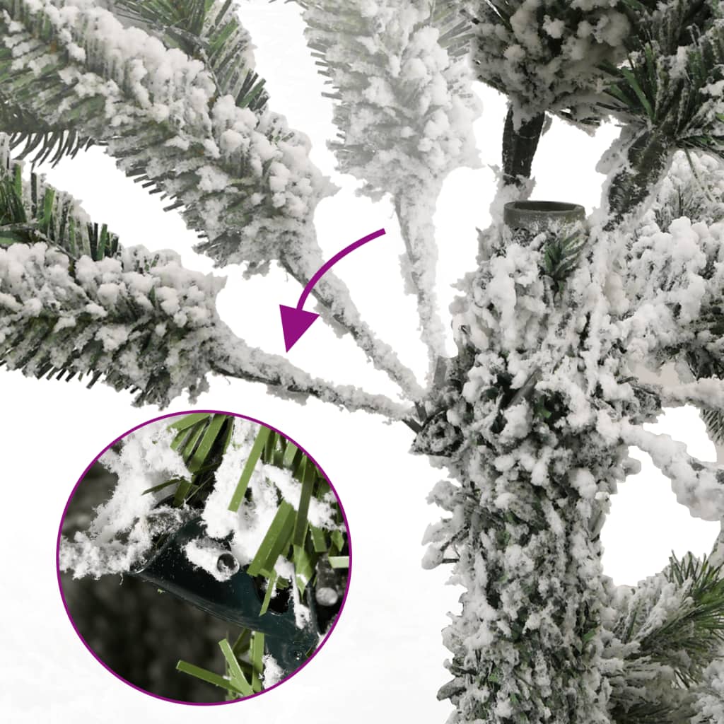 Umjetno božićno drvce sa šarkama i snijegom 180 cm