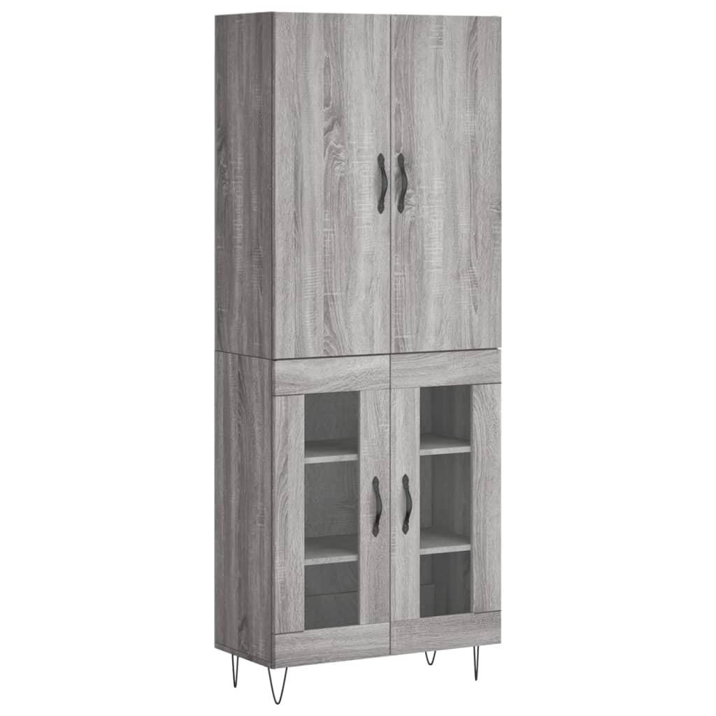 Visoka komoda siva sonome 69,5x34x180 cm od konstruiranog drva