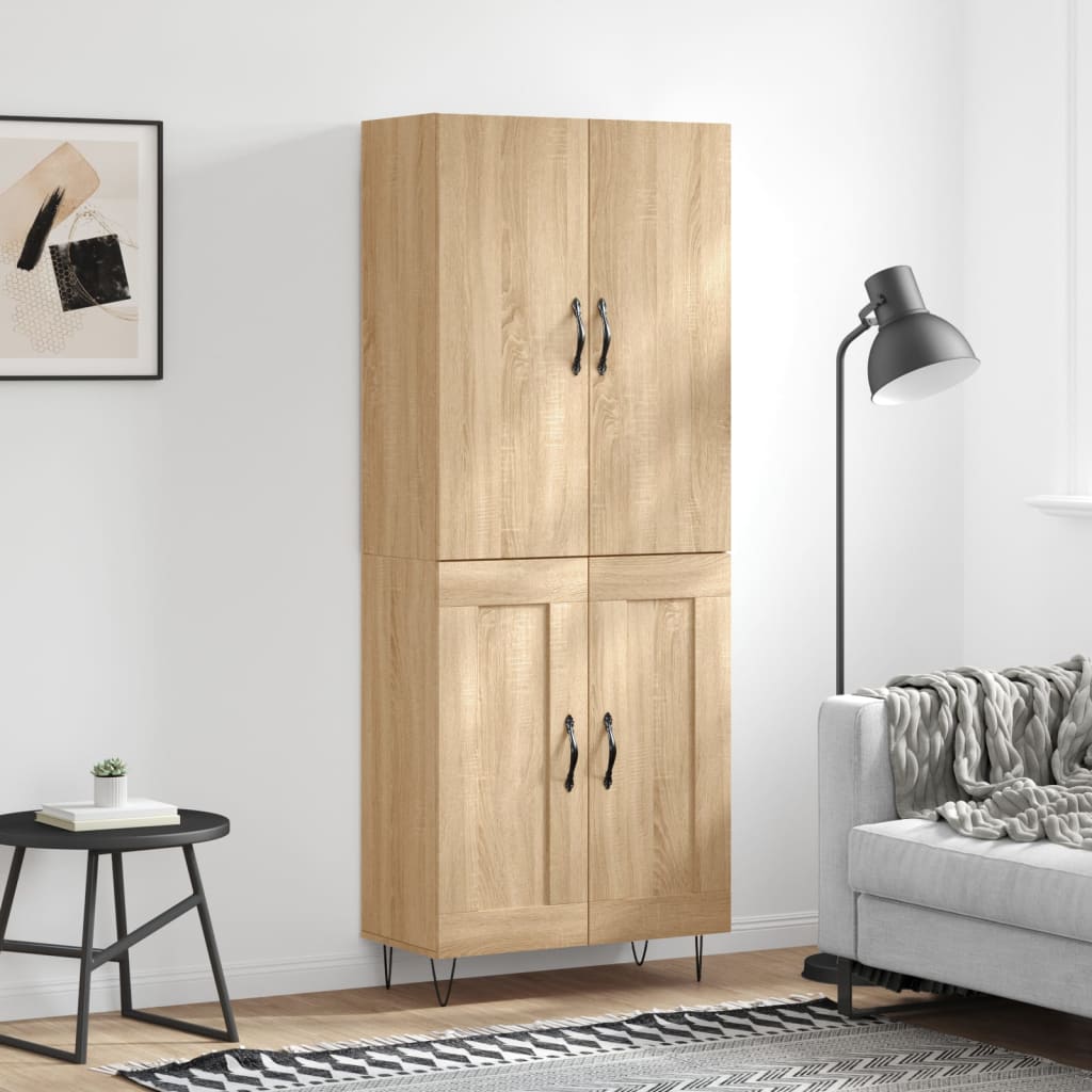 Visoka komoda hrasta sonome 69,5x34x180cm od konstruiranog drva
