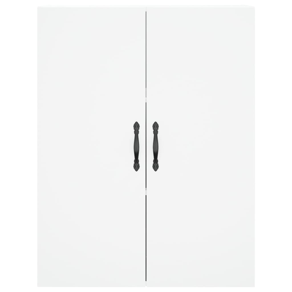 Visoka komoda bijela 69,5x34x180 cm konstruirano drvo
