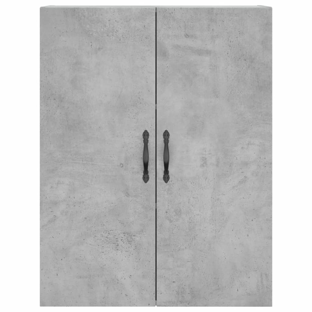 Visoka komoda siva betona 69,5x34x180 cm od konstruiranog drva