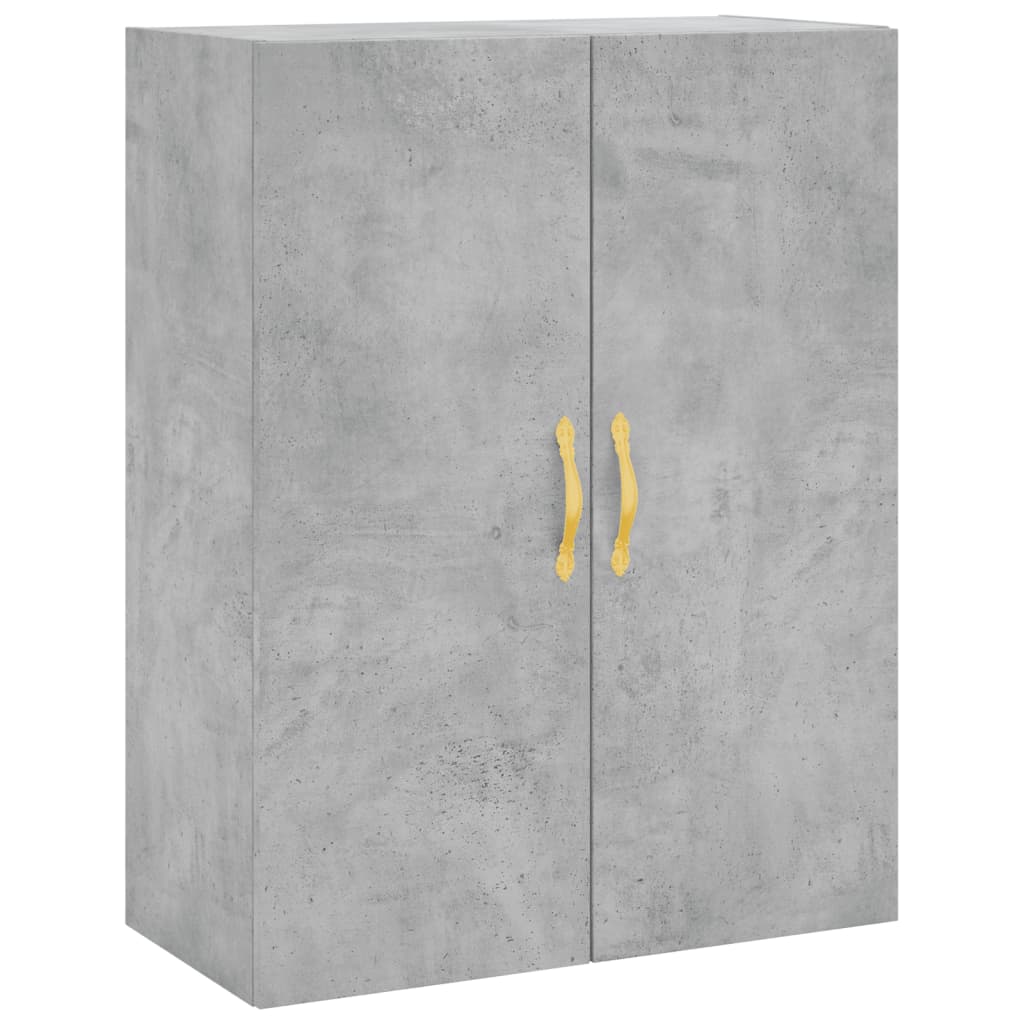 Visoka komoda siva betona 69,5x34x180 cm od konstruiranog drva
