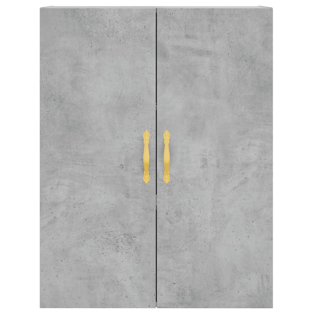 Visoka komoda siva betona 69,5x34x180 cm od konstruiranog drva