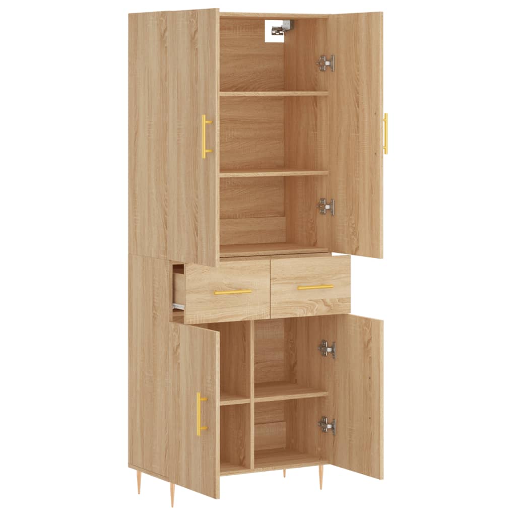 Visoka komoda hrasta sonome 69,5x34x180cm od konstruiranog drva