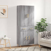 Visoka komoda siva sonome 69,5x34x180 cm od konstruiranog drva