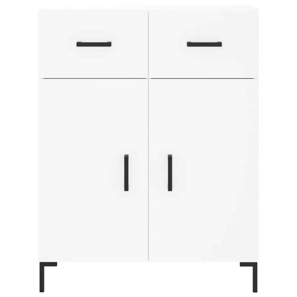 Visoka komoda bijela 69,5x34x180 cm konstruirano drvo