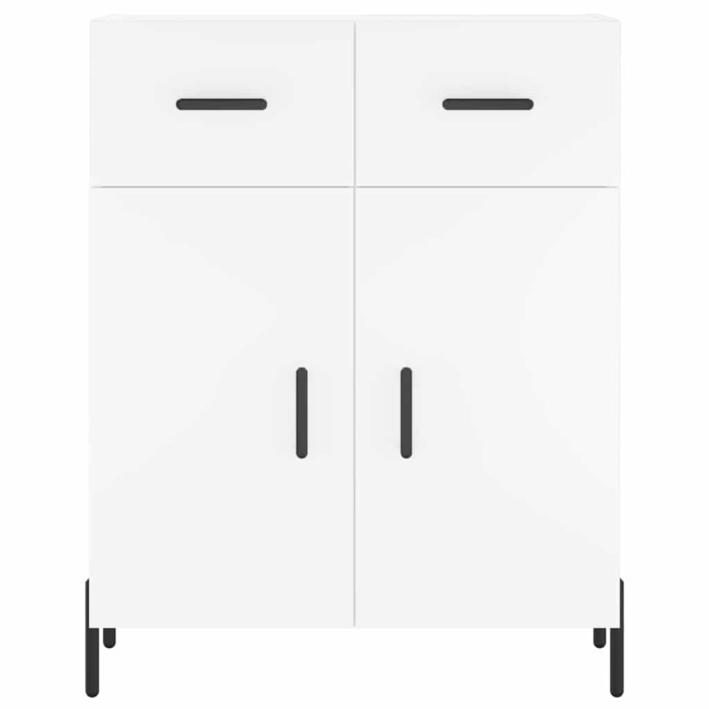 Visoka komoda bijela 69,5x34x180 cm konstruirano drvo