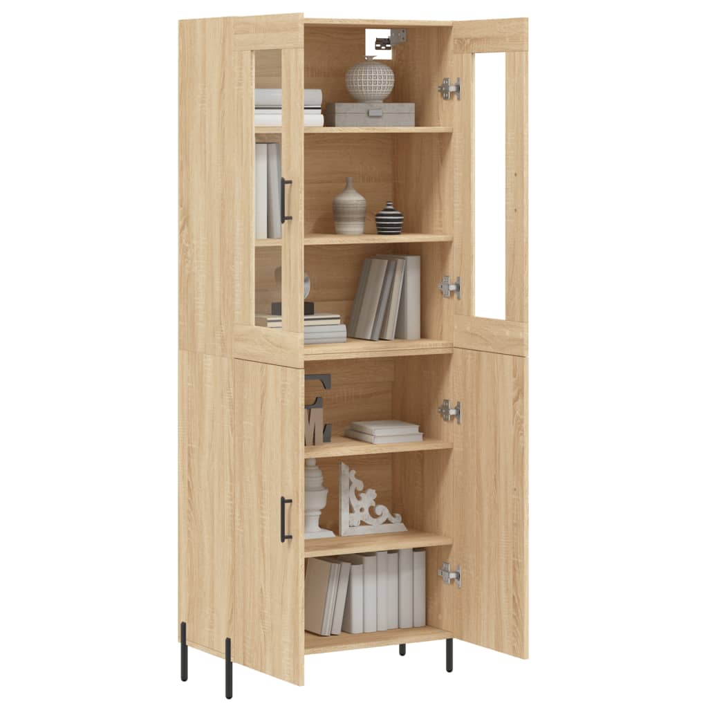Visoka komoda hrasta sonome 69,5x34x180cm od konstruiranog drva